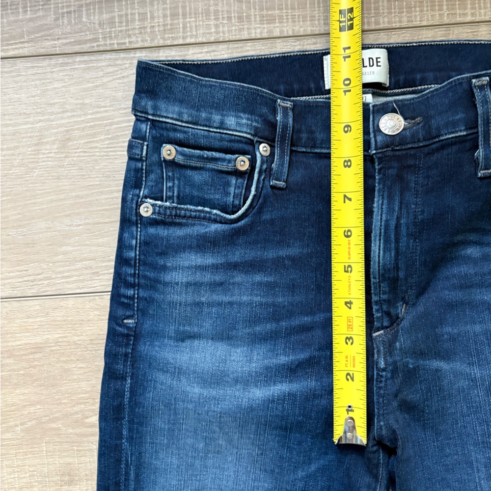 Agolde Sophie Mid-Rise Ankle Crop Dark Blue Jeans Size 27 - Picture 6 of 9